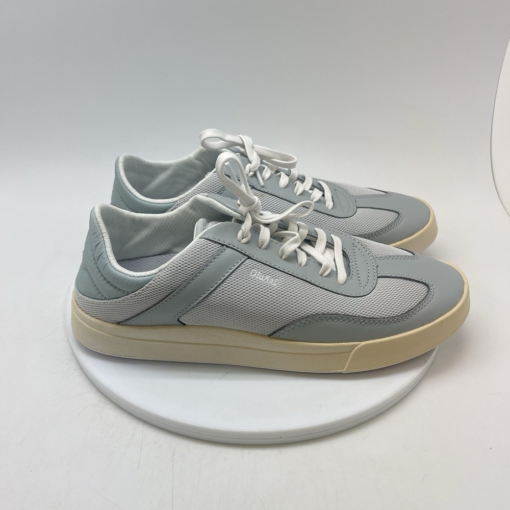 OluKai Sneakers Womens 9.5 Ha'upu Hulu Walking Gray Leather Comfort Shoes